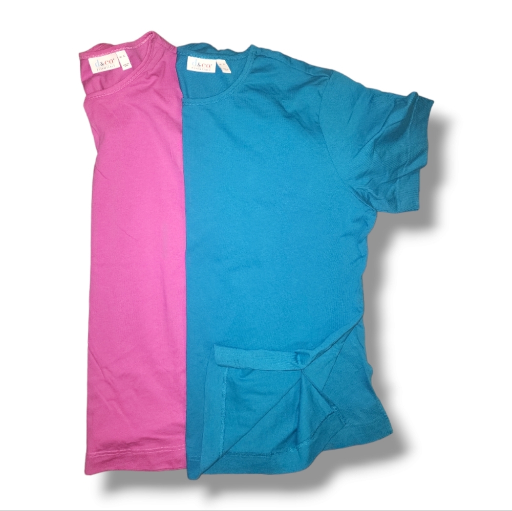 D & Co. Essential Cotton Jersey Scoop Neck Short Sleeve T-Shirts XL